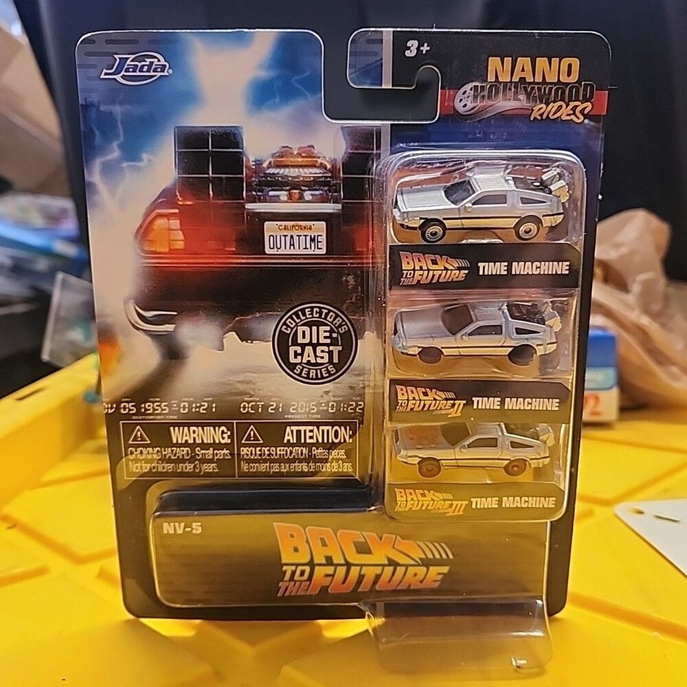 Jada Nano Hollywood Rides Back to the Future 1, 2, & 3 Time Machine Micro 1.65"